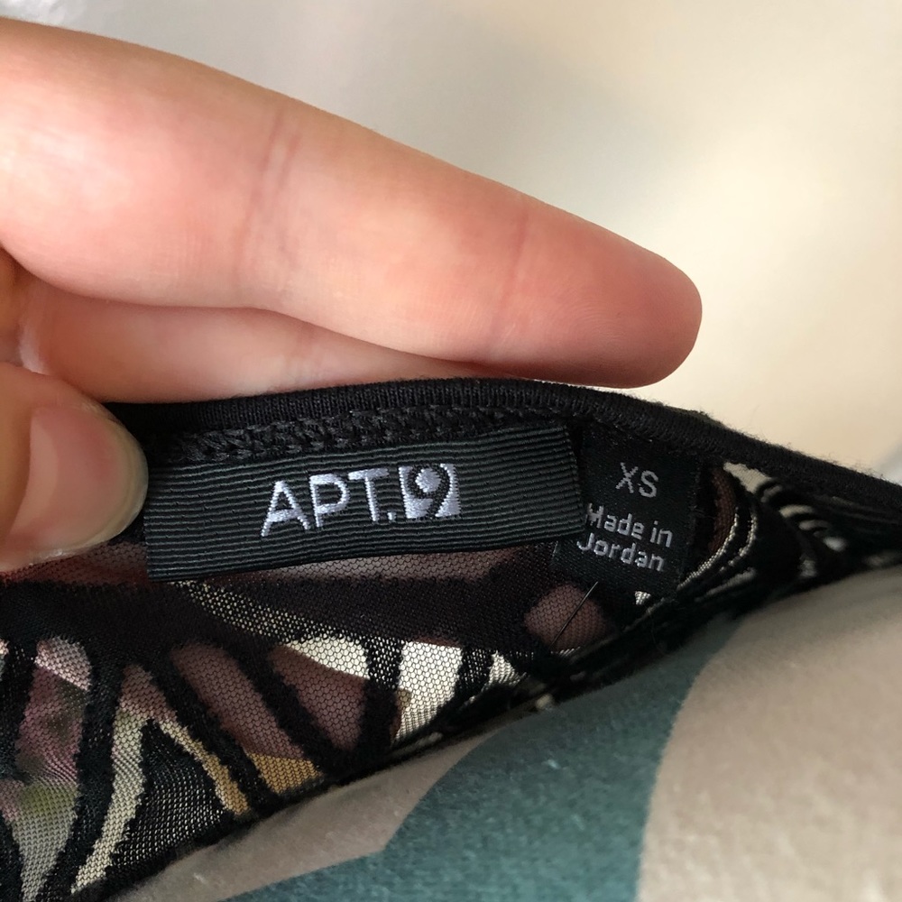 [Apt. 9] Black Sheer Patterned Tank Top Aztec Tank - image 8